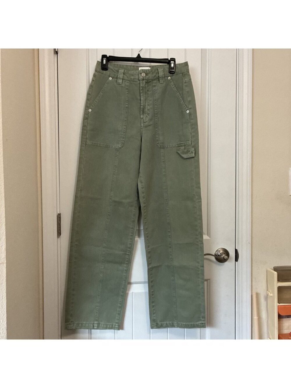 Unpublished Jeans RUMI High Rise In Sage Green 30” x 31.5” Rise Is 13”